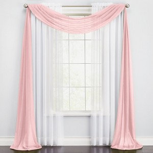 BrylaneHome BH Studio Sheer Voile Scarf Valance - 1 of 4
