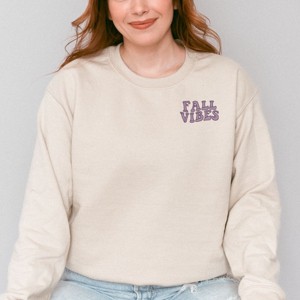 Simply Sage Market Embroidered Fall Vibes Retro Sweatshirt - 1 of 4