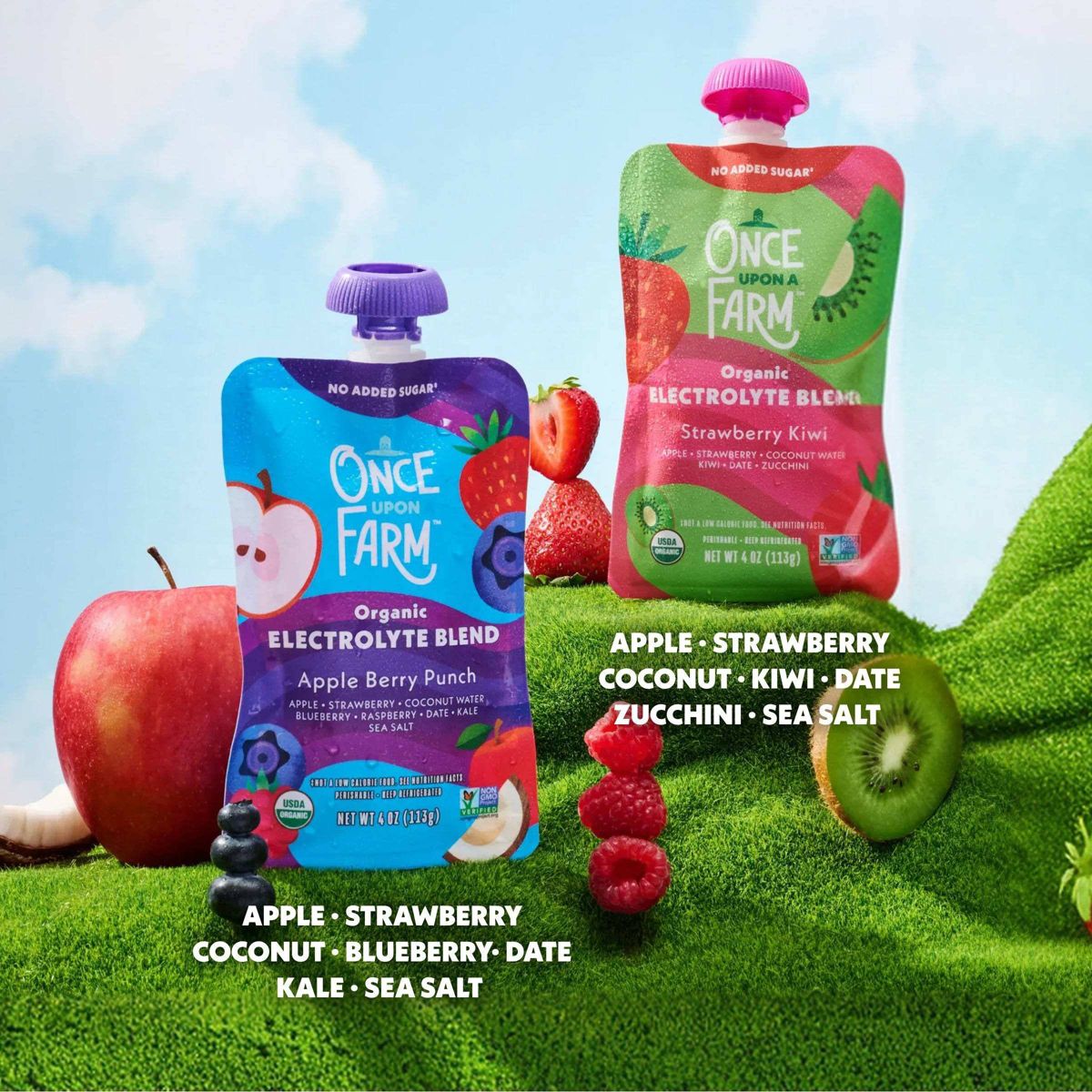 Once Upon a Farm Organic Electrolyte Blends Variety Pack - 4pk/4oz - thumbnail 3