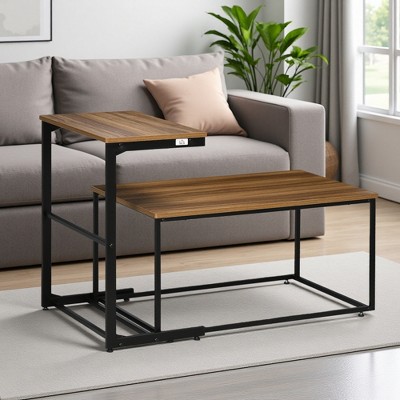 Outdoor Industrial Coffee Table Set Reference: Industrial 2 Piece Nesting Coffee Table Set