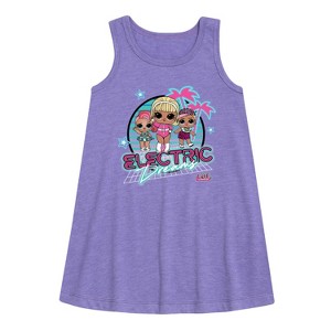 Girls' - LOL Surprise! - Electric Dreams Graphic Sleeveless Aline Dress - 1 of 3