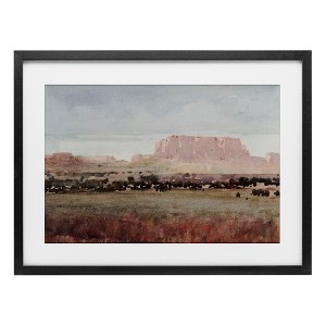 Stupell Industries Earthy Canyon Mesa Framed Print Under Glass Art - 1 of 4
