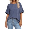 Oversized Tops for Women Summer T Shirts Workout Tees Short Sleeve Blouses Casual Tunic Tops - 2 of 4