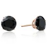 Pompeii3 3 1/2 Ct TW (8mm) Round Black Moissanite Studs 14k Yellow Gold - 2 of 4