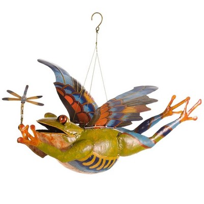 Wind & Weather Colorful Metal Flying Frog