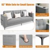 Jojoka Modern Sofa Bed, 3-Seat Upholstered Couch with Storage Armrests, Cup Holder and Side Pockets for Living Room - 4 of 4
