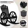 Karl Home | 23.5-Inch Adirondack Wagon-inspired Wooden Outdoor Rocking Chair - 4 of 4