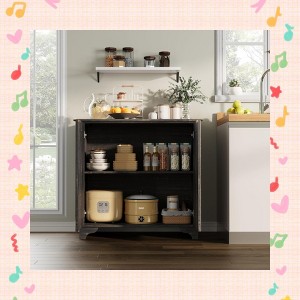 Garvee Modern Farmhouse Coffee Bar Cabinet – Kitchen Storage Cabinet with Fluted Doors, Sideboard Buffet with Adjustable Shelves - 1 of 4