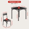 Dining Table Set for 2 with Upholstered Chairs, Kitchen Table and Chairs for 2, 3 Piece Dining Room Table Set - 2 of 4