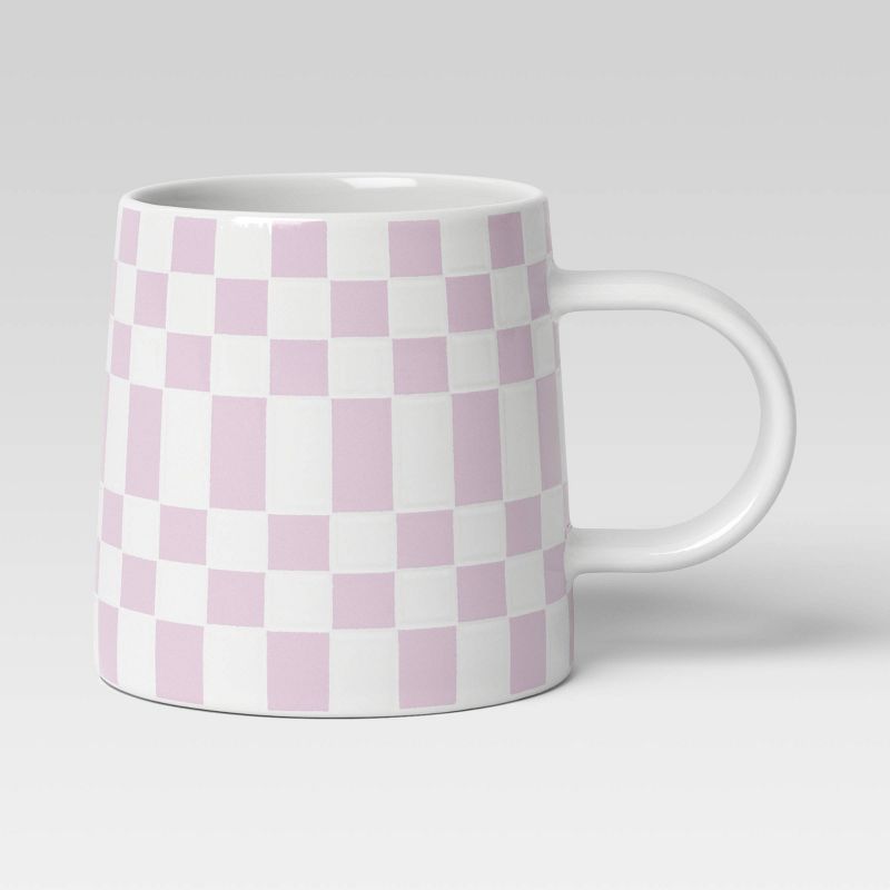 16oz Stoneware Checkerboard Mug - Room Essentials™, 1 of 4