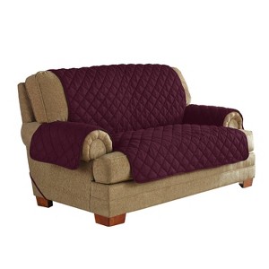 Ultimate Waterproof Furniture Protector With Neverwet Loveseat Slipcover Plum - Serta, Purple