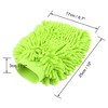 Unique Bargains Car Mitt Microfiber Chenille Dust Wash Washing Cleaning Glove Fluorescent Green - image 3 of 4