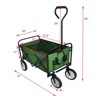 RISOKEYS Outdoor Collapsible Utility Wagon Cart,with Cup Holder, Heavy Duty Foldable Cart for Camping, Beach, Shopping - 150lbs Capacity - 2 of 4
