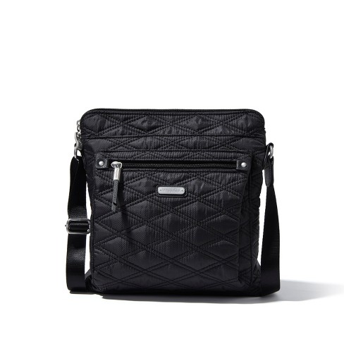 Baggallini Go Bagg Crossbody Bag With Rfid Wristlet Black Quilt