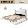 Christopher Knight Home Boran Contemporary Rubberwood Bed with Upholstered Headboard - 3 of 4