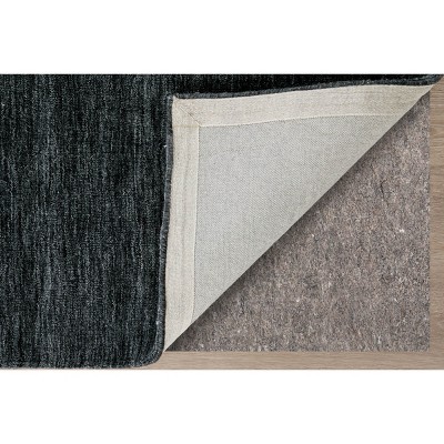 Handmade Black Wool Rectangular Area Rug, 2' x 3'