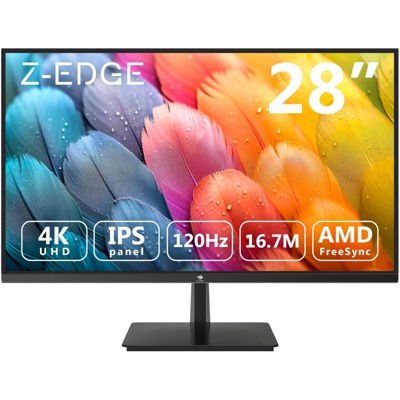 Z-EDGE U28I4K 28" 120Hz 4K IPS Monitor, Ultra HD (3840x2160) IPS Gaming Monitor, FreeSync Technology