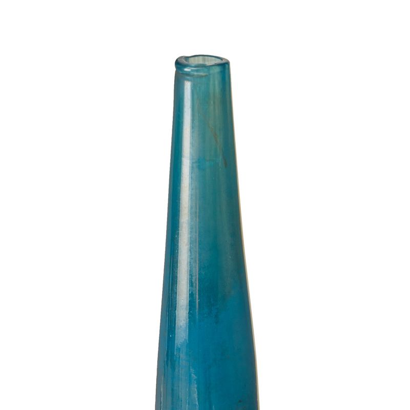 LIVN CO. Elegant Blue & Bronze Vases Set of 3, 3 of 7