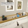 Bed Frame with Storage Headboard and 2 Drawers, Platform Metal King Bed Frame with LED Lights and Charging Station, Noise Free, No Box Spring Needed - 4 of 4