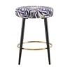 Resenkos Counter Bar Stools, Counter Stool,Counter Height Bar Stools Set of 2, 24 Inches Height with Golden Footrest,Purple Silver - 3 of 4