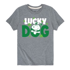 Boys' - Peanuts - Snoopy Lucky Dog Short Sleeve Graphic T-Shirt - 1 of 4