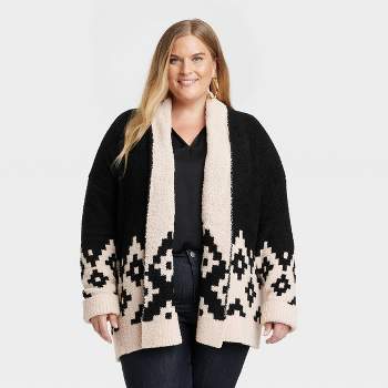 Women's Crewneck Feathered Pullover Sweater - Knox Rose™ Black L : Target