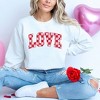 Simply Sage Market Women's Graphic Sweatshirt Distressed Love Checkered - 2 of 4
