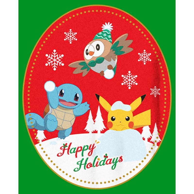 Boy's Pokemon Christmas Happy Holidays Patch T-Shirt, 2 of 5