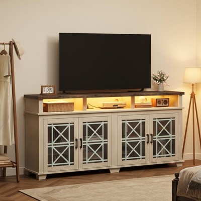 Homhougo TV Stand for TVs up to 80" White