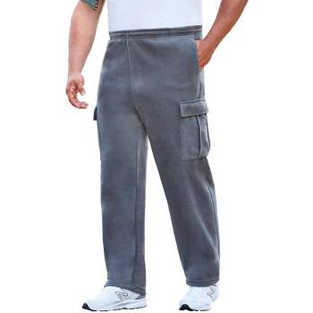 Kingsize Men's Big & Tall 5-Pocket Relaxed Fit Denim Look Sweatpants Jeans