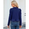 Women Summer Open Front Long Sleeve Ruffle Cropped Chiffon Capes Bolero Shrug Cardigan - 4 of 4