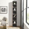 KTMBDW 8-Tier Media Tower Rack, CD DVD Slim Storage Cabinet with Adjustable Shelves, Tall Narrow Bookcase Display Bookshelf for Home Office - 2 of 4
