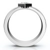 Pompeii3 Men's 3/8Ct Princess Cut Diamond Bezel Polished Wedding Ring 14k Gold Lab Created - 2 of 4