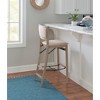 Keira Padded Back Solid Wood and Upholstered Seat Folding Barstool Gray Wash - Linon - 3 of 4