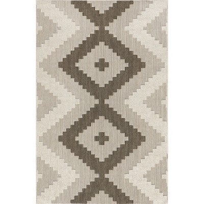 Nuloom Lavonia Checkered Indoor/outdoor Area Rug 5x7, Beige : Target