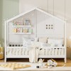 Twin Size House Bed with Shelves, Window and Sparkling Light Strip - 2 of 4
