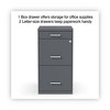 Alera Soho Vertical File Cabinet, 3 Drawers: Pencil/File/File, Letter, Charcoal, 14" x 18" x 26.9" - 2 of 4