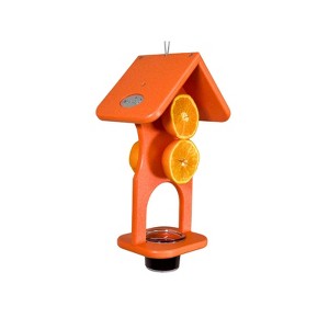 JCS Wildlife Hourglass Jelly and Double Fruit Orange Oriole Bird Feeder - Feed 4 Orange Halves and Grape Jelly - Made in the USA - 1 of 4