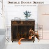 LOVMOR 38.4 Inch Dog Kennel with 2 Drawers Storage - 2 of 4