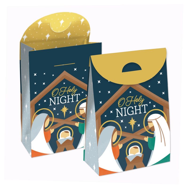 Big Dot of Happiness Holy Nativity - Manger Scene Religious Christmas Gift Favor Bags - Party Goodie Boxes - Set of 12, 1 of 9