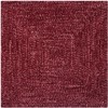 72" x 72" Chenille Tweed Collection Burgundy & Mauve Reversible Indoor Area Utility Square Rug - Better Trends - 2 of 4