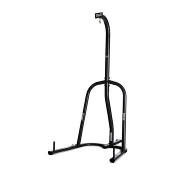 Everlast Steel Heavy Punching Bag Stand Workout Equipment for Kickboxing, Boxing, and MMA Training with 3 Plate Pegs and 100 Pound Capacity, Black
