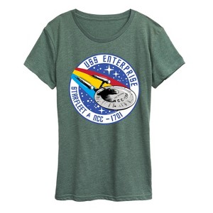 Women's - Star Trek - Enterprise Mission Patch Short Sleeve Graphic T-Shirt - 1 of 4