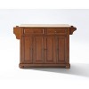 HomeStock  Alexandria Wood Top Rolling Kitchen Island Storage Cart, Microwave Stand, Spice Rack, Cherry - 2 of 4