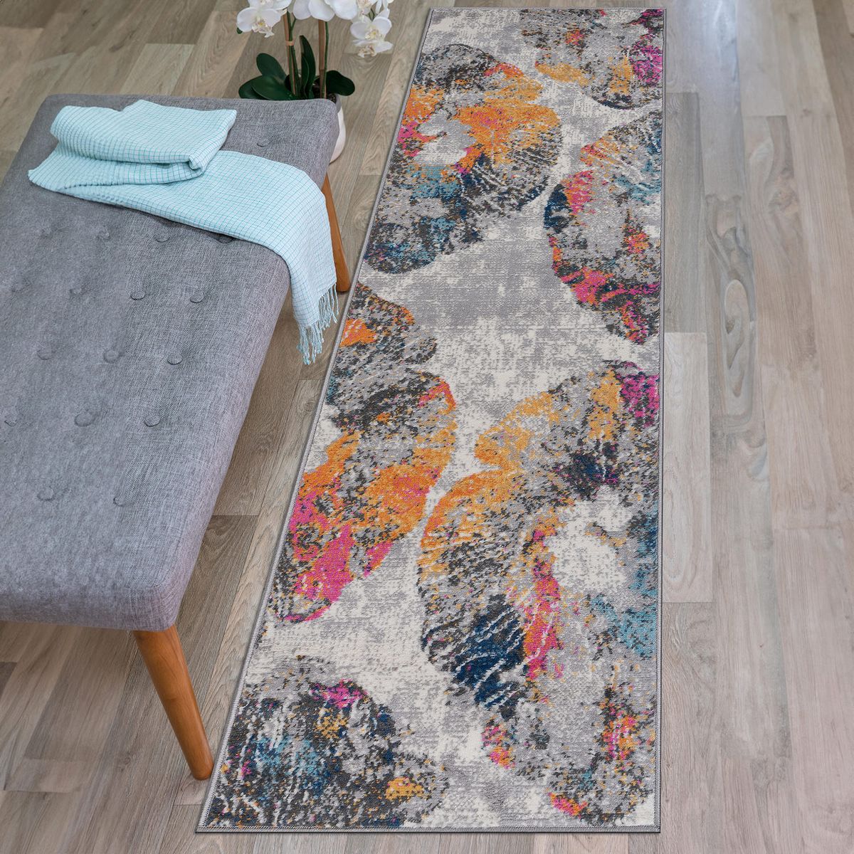 World Rug Gallery Contemporary Floral Stain Resistant Soft Area Rug - thumbnail 8