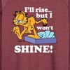 Women's - Garfield - Rise But Won't Shine Lightweight French Terry Wide Neck Long Sleeve Shirt - 2 of 4
