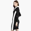 Artyska Women's Long-Sleeved V-Neck Collared Sheath Ribbed Party Cocktail Color Block Dress - 3 of 4