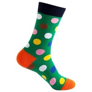 Green Colorful Polka Dot Socks (Women's Sizes, Adult Medium) from the Sock Panda - 1 of 3