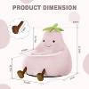 FONTOI 31" Eggplant-Shaped Mini Sofa Chair, Cute Cartoon Sofa with Washable Cover for Living Room, Playroom, Kid Gift Soft, 30.3"*31.1"*27.5" - 3 of 4