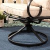 2pk Outdoor Swivel Dining Chairs with Metal Frame & Seat & Back Cushions - Captiva Designs - 3 of 4